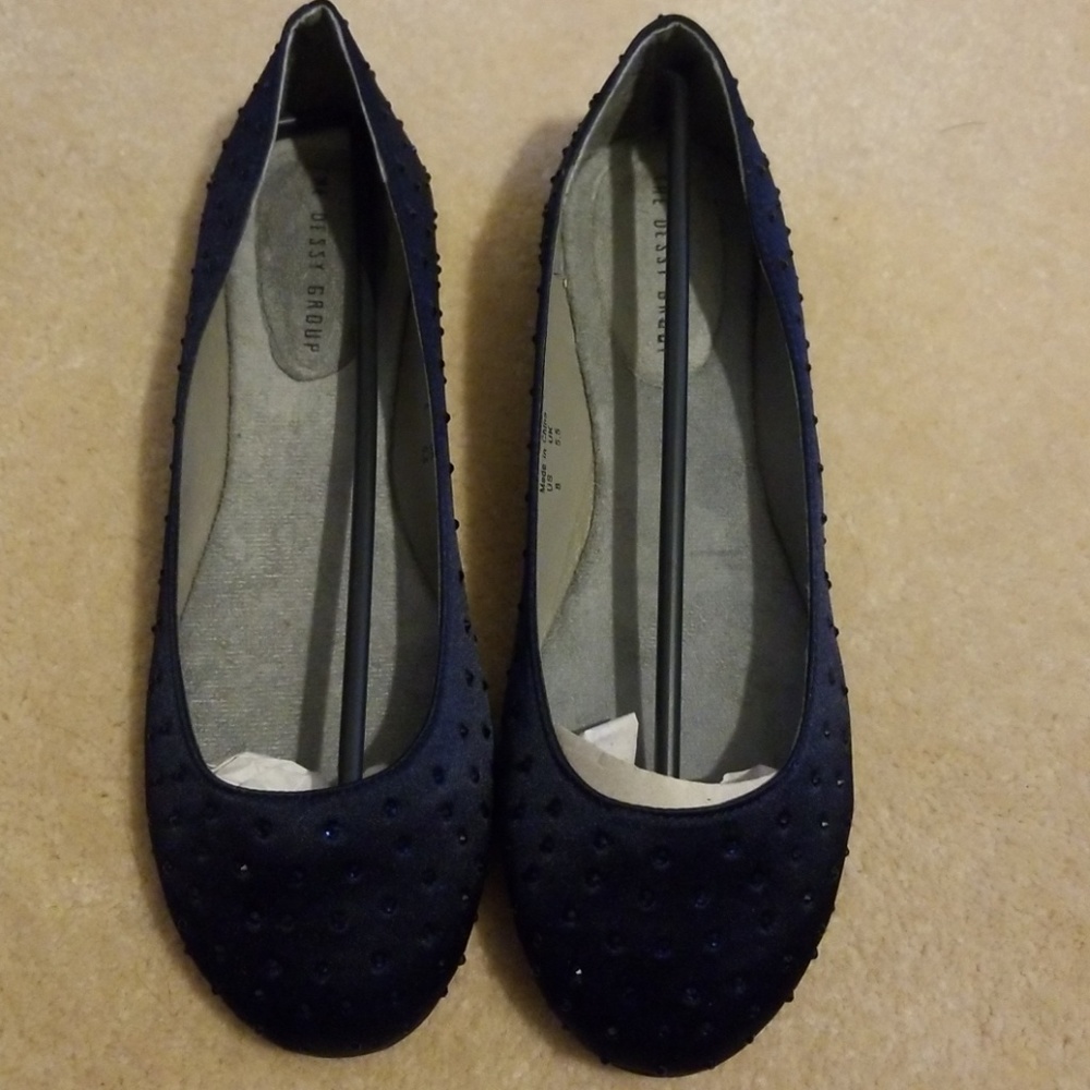 Navy flats